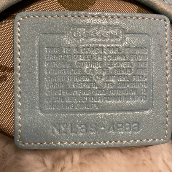 COACH Vintage Soho Slim #4983 Leather Lt. Blue Y2K Shoulder Bag Silver Hardware - Picture 13 of 13